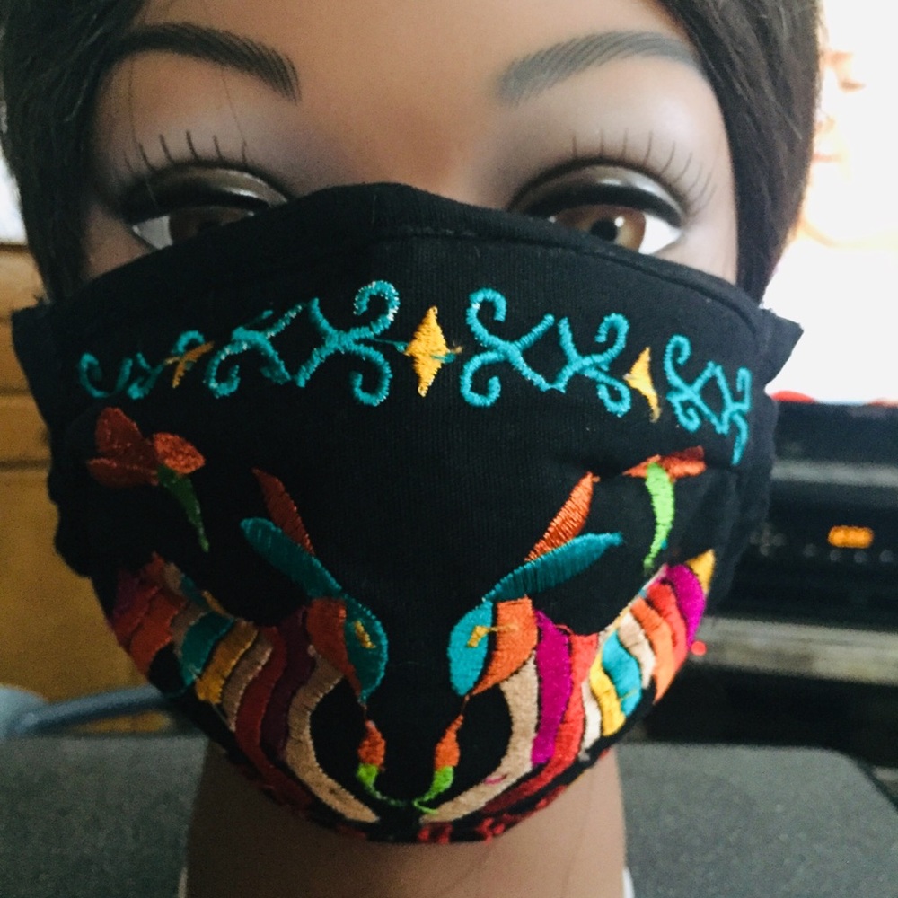 “Authentic Mexican” handmade embroidered facemask!